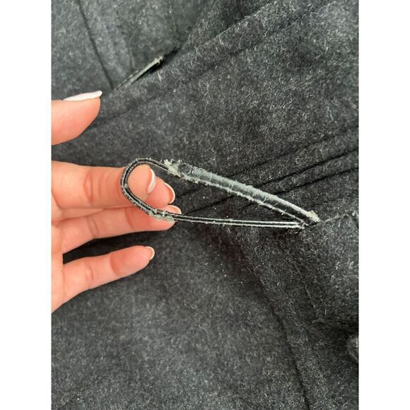 Nautical Mens Hooded Winter Jacket Coat Wool Blend size M - Picture 5 of 7